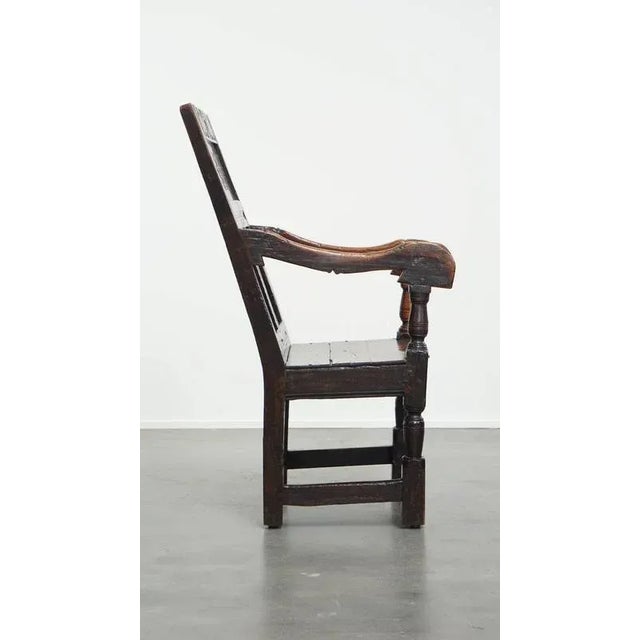 Antique Wainscot Chair in Oak, 1600s For Sale - Image 3 of 18