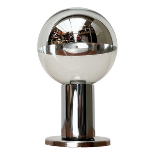 Vintage Space Age German Chrome and Glass Ceiling Lamp by Motoko Ishii for Staff, 1970s For Sale