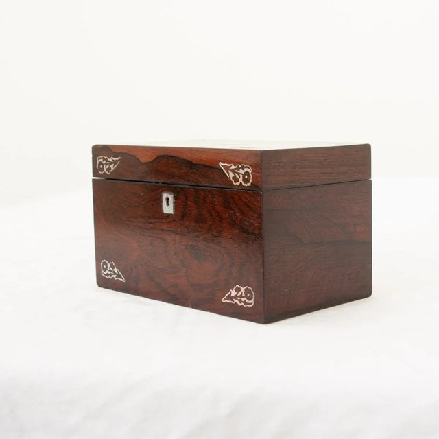 English 19th Century Rosewood Inlay Box For Sale - Image 4 of 6