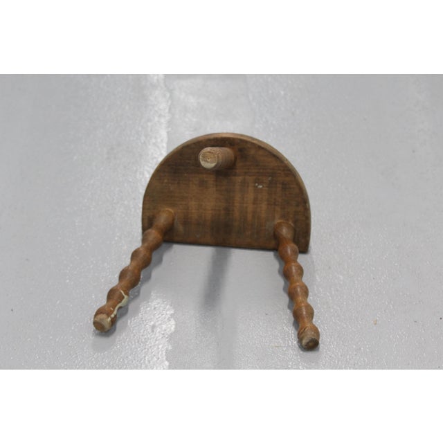 Small Wooden Stool, 1950s For Sale - Image 10 of 11