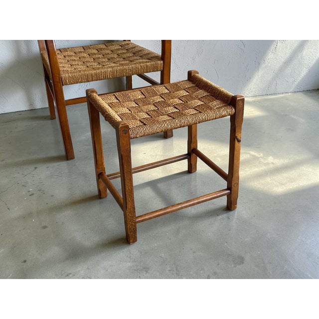Mid-Century Modern Woven Rope Stool, Europe, 1960s For Sale - Image 4 of 10