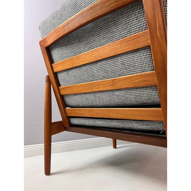 Brown Armchair by Christian Jensen for Haslev For Sale - Image 8 of 11