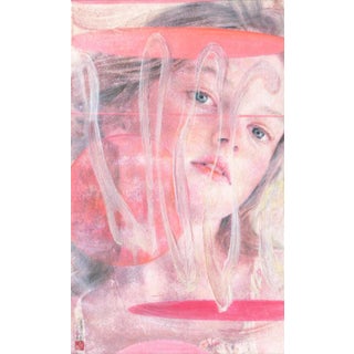 Blind Portrait III by Seungeun Suh | Eastern Watercolor, Acrylic, Oil on Hanji Portrait of a woman For Sale