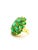 Bochic “Capri” Vintage Natural Emerald Retro Cluster Ring Set In 18K Gold & Silv For Sale - Image 10 of 11