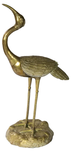 Mid-Century Brass Bird Sculpture