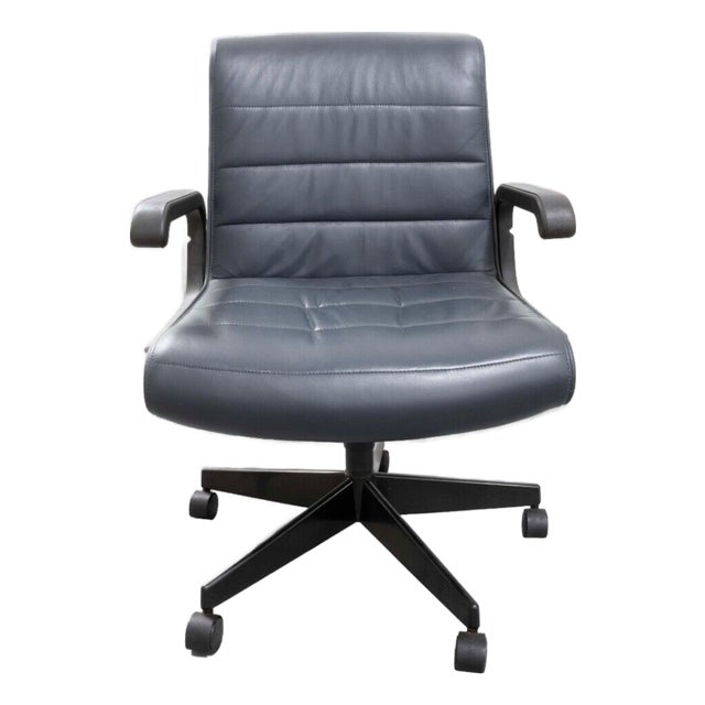 Richard Sapper Navy for Knoll Office Chair on Wheels For Sale