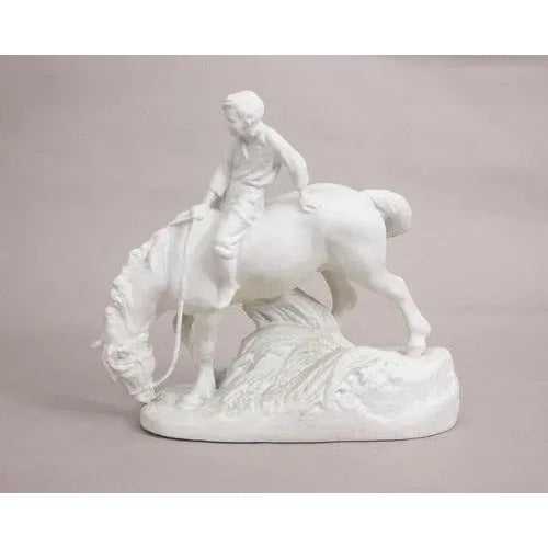 Biscuit Figurine of Boy on Horse For Sale - Image 4 of 4