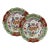 Important Pair of 18th Century English Worcester Hand-Painted Plates, 9” Diameter Each For Sale