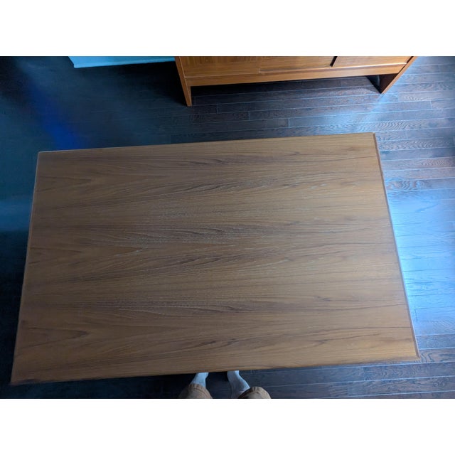 Vintage 1960s Danish Modern Teak Draw-Leaf Dining Table by Brdr. Furbo For Sale - Image 17 of 18