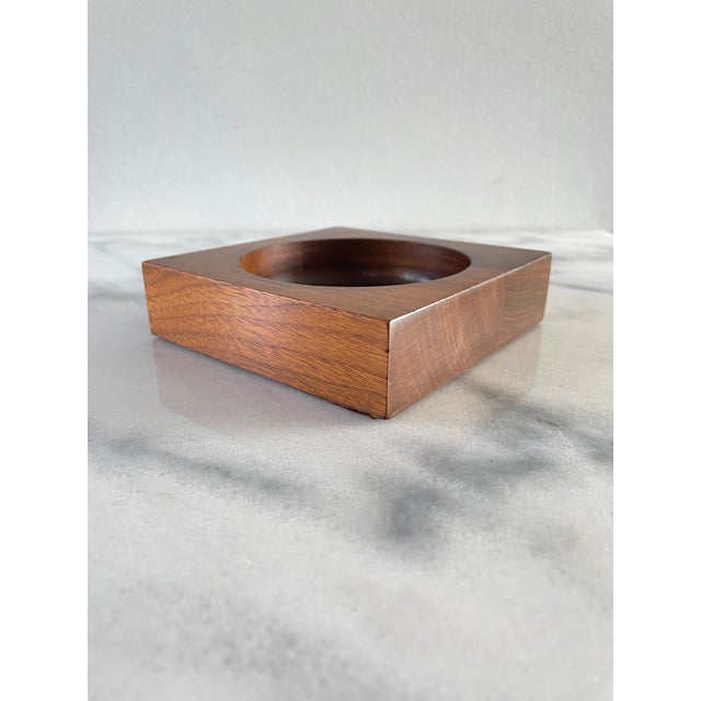 American Mid 20th Century American Walnut Modernist Scoop Bowl For Sale - Image 3 of 8