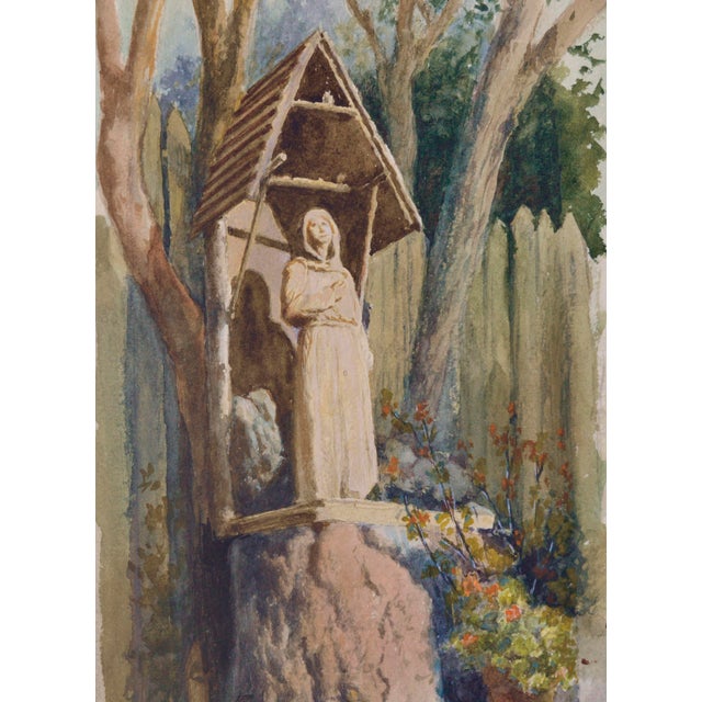 Theodore Ernest "Langguth Statue of an Ascetic (The Hermit)" Impressionist Still Life 1920s For Sale - Image 4 of 6