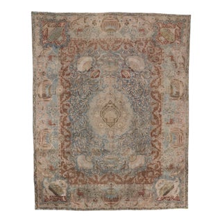 Mid 20th Century Vintage Persian Kashan Kashmar Rug, 09'00 X 11'04 For Sale