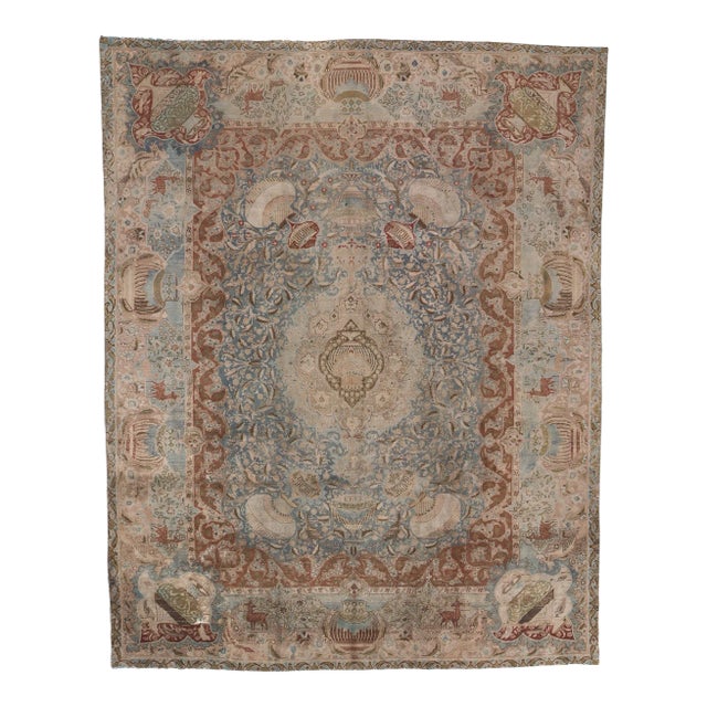 Mid 20th Century Vintage Persian Kashan Kashmar Rug, 09'00 X 11'04 For Sale