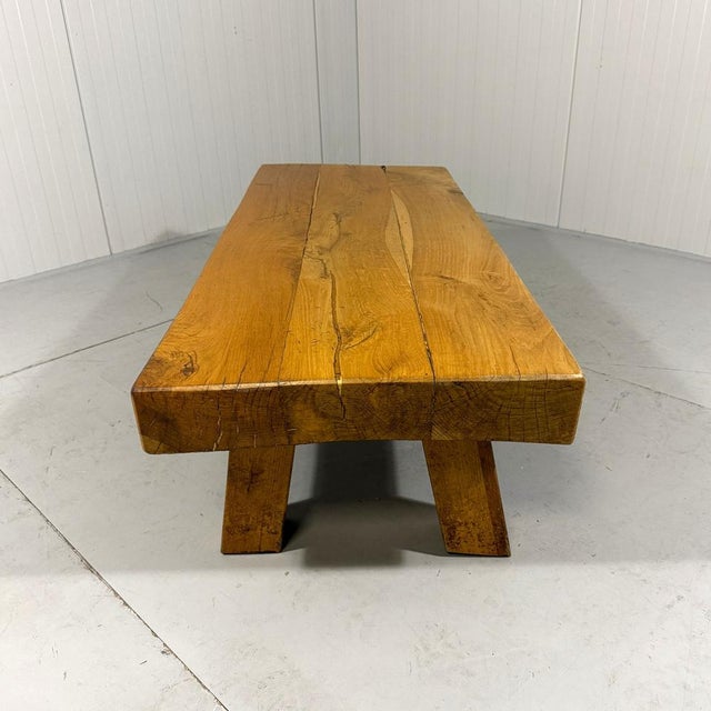 Rustic Sturdy Hardwood Coffee Table, 1960s For Sale - Image 9 of 18