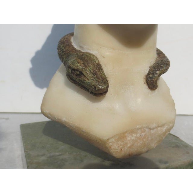 Hygieia Goddess of Good Health Alabaster Carving Circa 1890s For Sale - Image 10 of 12