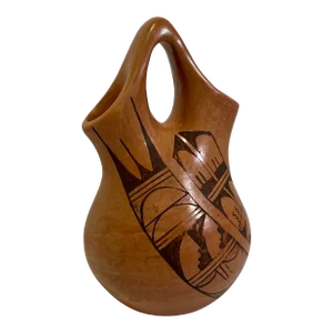 Vintage Hopi Pottery by Kathleen Collateta Polychrome Wedding Vase