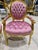 2010s Baroque Pink Velvet Chair With Gold Leaf Details For Sale - Image 5 of 5