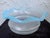 Antique American Blue Opalescent Ruffled Glass Bowl With Grape & Leaf Motif For Sale In Orlando - Image 6 of 7