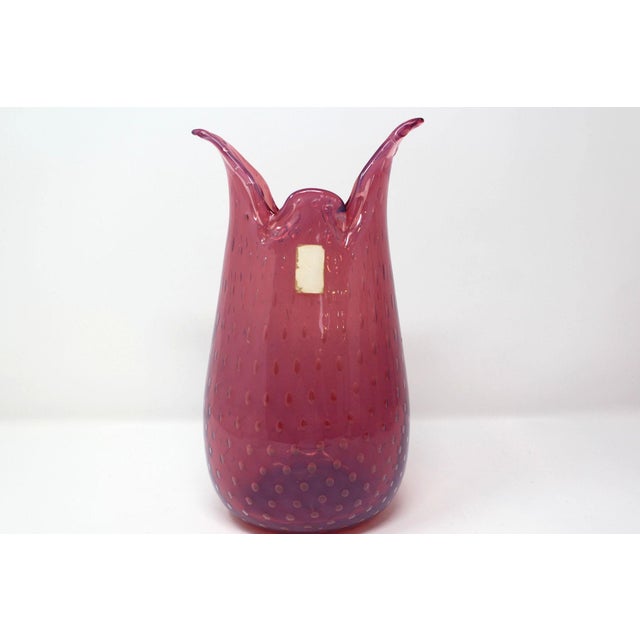 Traditional Vintage Bubble Vase by Fratelli Toso For Sale - Image 3 of 5