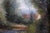 Late 20th Century Klausman Impressionist Cottage River Trees Landscape Oil Painting 24" For Sale - Image 10 of 10