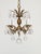 Metal Vintage 4 Arm 4 Light Baby Pineapple Brass Cut Lead Glass Crystal Chandelier For Sale - Image 7 of 12