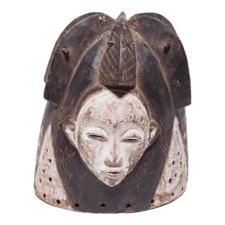 Gabonese Punu Helmet Mask, C. 1900 For Sale