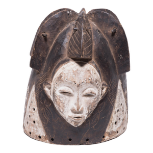 Gabonese Punu Helmet Mask, C. 1900
