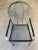 1950s Iron Outdoor Patio Cafe Chair W/ Scrolling Back Iron , Pair For Sale - Image 5 of 6