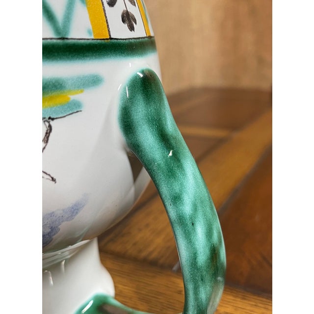 White Vintage Gmundner Keramik “Hunter’s Delight” Jug For Sale - Image 8 of 9