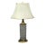 Mid 20th Century Signed Dresden Cut Crystal & Brass Cylinder Table Lamp - With Shade For Sale