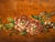 18th Century French Hand Painted Walnut & Leather Side Table For Sale - Image 13 of 14