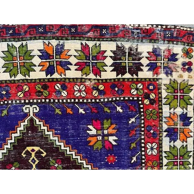 Turkish Distressed Colorful Vintage Turkish Rug , 5'8" X 8'4" For Sale - Image 3 of 9