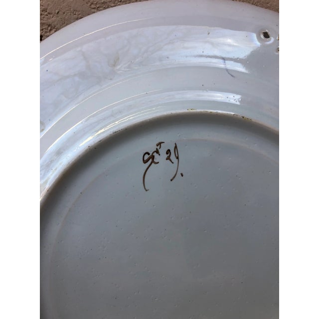 Circa 1900 French Faience Plate Emile Galle Saint Clement For Sale In Austin - Image 6 of 7