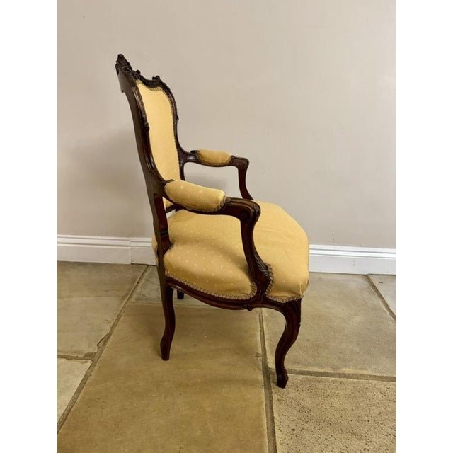 Antique Victorian French Suite in Carved Walnut, 1860, Set of 3 For Sale - Image 10 of 13