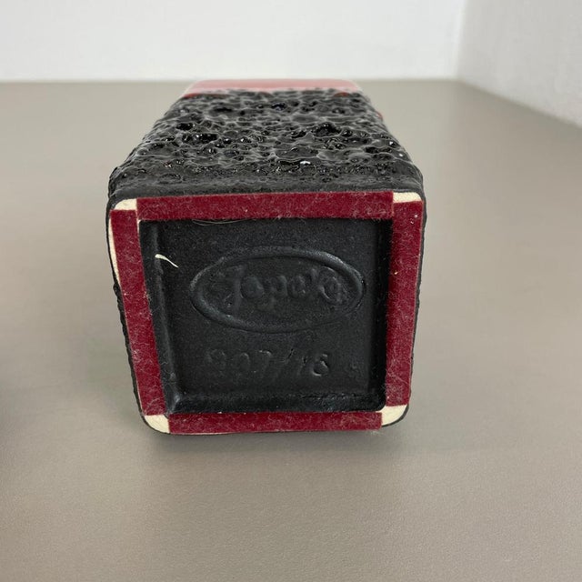 Cubic Fat Lava Pottery Vases attributed to Jopeko, Germany, 1970s, Set of 2 For Sale - Image 17 of 18