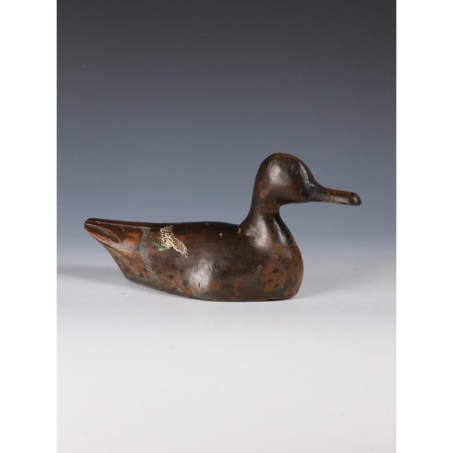 Early Hand-Carved Wooden Duck Decoy, Early 20th Century For Sale - Image 6 of 18