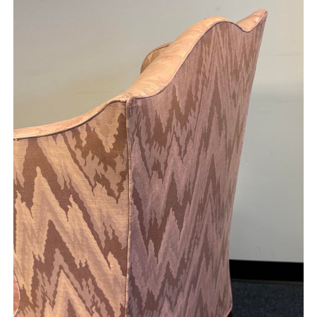 Southwood Traditional Wingback Chair With Carved Cabriole Legs - For Reupholstery For Sale In New York - Image 6 of 12