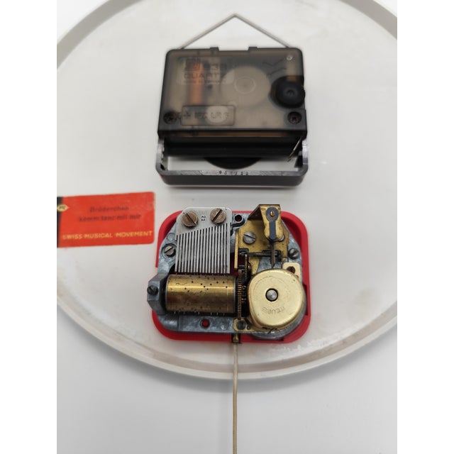 KB Electric Wall Clock with Reuge Swiss Music Box, 1960s For Sale - Image 4 of 9
