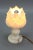 Mid-Century Italian White Flower Alabaster Table Lamp, 1950s For Sale - Image 14 of 18
