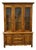 Stanley Furniture Solid Knotty Pine Rustic Farmhouse Americana 53" Lighted Display China Cabinet 7111-10 For Sale