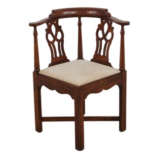Hickory Chair Company Chippendale Mahogany Corner Chair For Sale