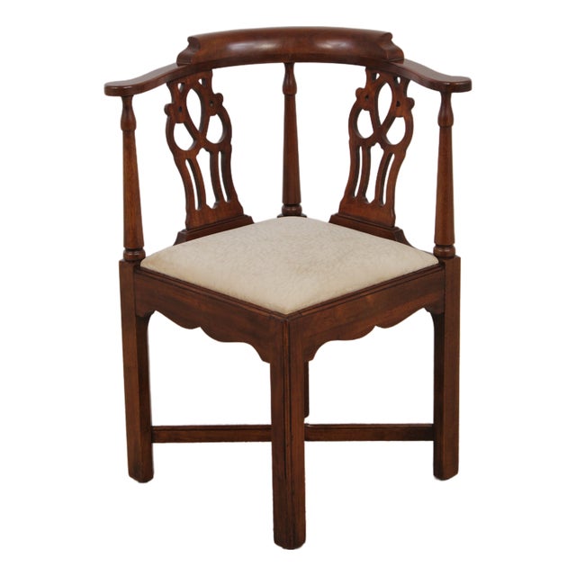 Hickory Chair Company Chippendale Mahogany Corner Chair For Sale