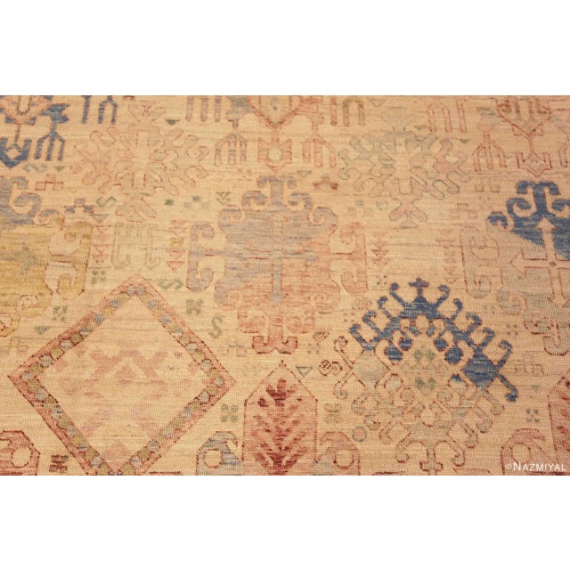 Textile Warm Cozy Rustic Geometric Tribal Design Modern Area Rug For Sale - Image 7 of 7