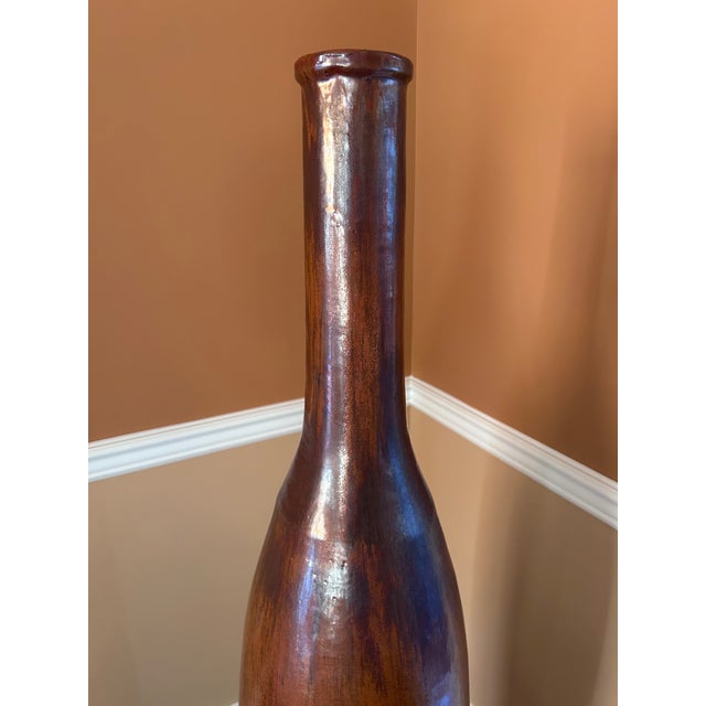 Mid-Century Modern Monumental Decorative Bottle Vase For Sale - Image 3 of 4