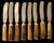 English Vintage J Fraser Horncraft of Braemar Scottish Stag Handled Butter Knife m - Set of Eight For Sale - Image 3 of 10