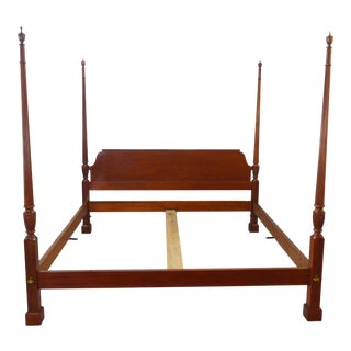 Baker Mahogany King Poster Bed For Sale