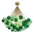Handcrafted Balloton Murano Glass Sphere Lighting Fixture in Green Color For Sale