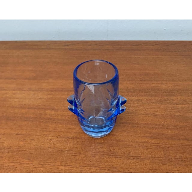 Mid-Century Model 20064 Blue Glass Vase by Vladislav Urban for Hermanova Hut, 1960s For Sale - Image 18 of 18