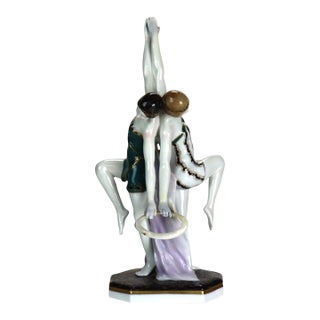 German Art Deco Ens-Porzellan Volkstedt Porcelain Figurine of Dancers C1920 For Sale