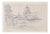 Mino Maccari, View of Pisa, Pencil Drawing on Paper, 1927 For Sale